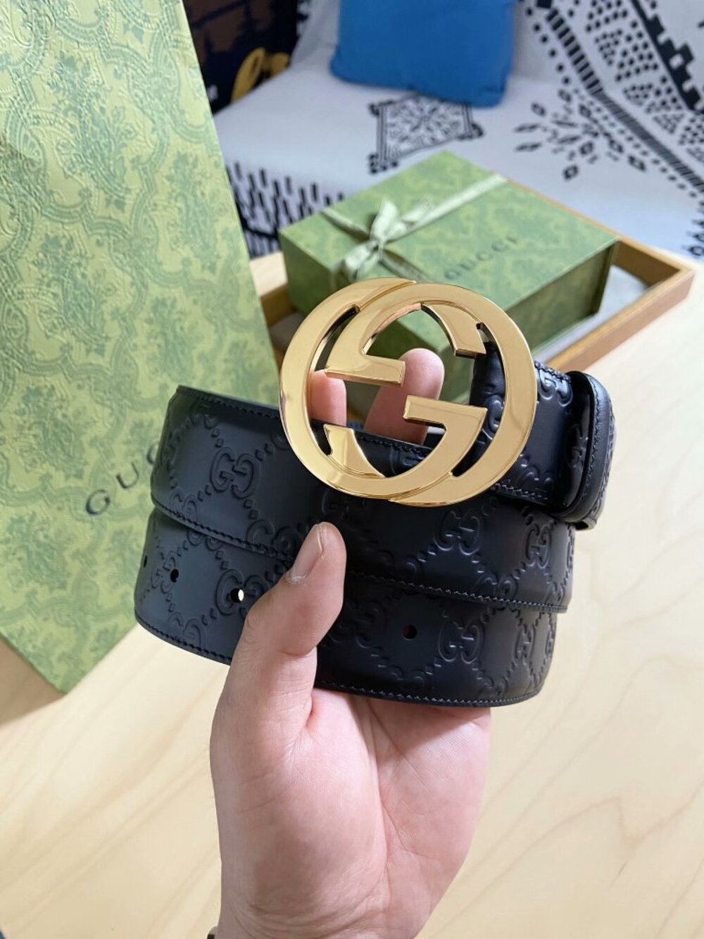 GUCCI Interlocking G Signature Belt Size 100/40